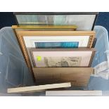 A collection of pictures, to include a Charles E. Turner print, together with a framed painted