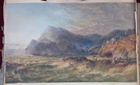 Samuel Cook of Plymouth (1806-1859) watercolour of Polperro, signed lower right 'S.Cook 1856',