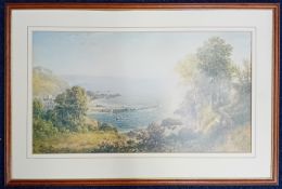 Samuel Cook of Plymouth (1806-1859), a print of Looe harbour, subject size 31.5cm x 55.5cm,