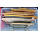 A collection of pictures, to include a painting of sailboat, watercolour landscapes, market scene by