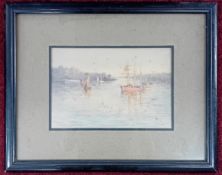 Herbert E Butler (1861-1931), watercolour, 'Falmouth Harbour', signed lower right 'Herbert E.Butler'