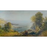 Samuel Cook of Plymouth (1806-1859), a print of Looe harbour, subject size 31.5cm x 55.5cm,