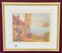 William Henry SWEET (1861-1942), watercolour 'Shelleys Cottage, Lynmouth', 26cm x 36cm, framed and