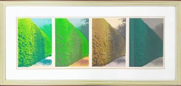 Ivor Abrahams (1935-2015) limited edition set of four screenprints, 'Christmas Card' 1973 72/100,