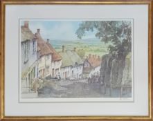 Eugene Richard Sturgeon (1920-1999), limited edition print, 'Gold Hill, Shaftsbury', BLB, signed