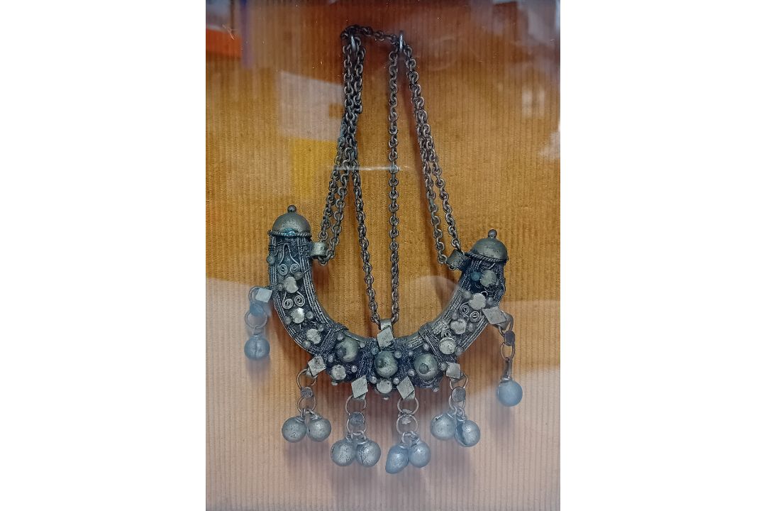Three cased Ethiopian silver ceremonial wedding necklaces. (3) - Image 3 of 4