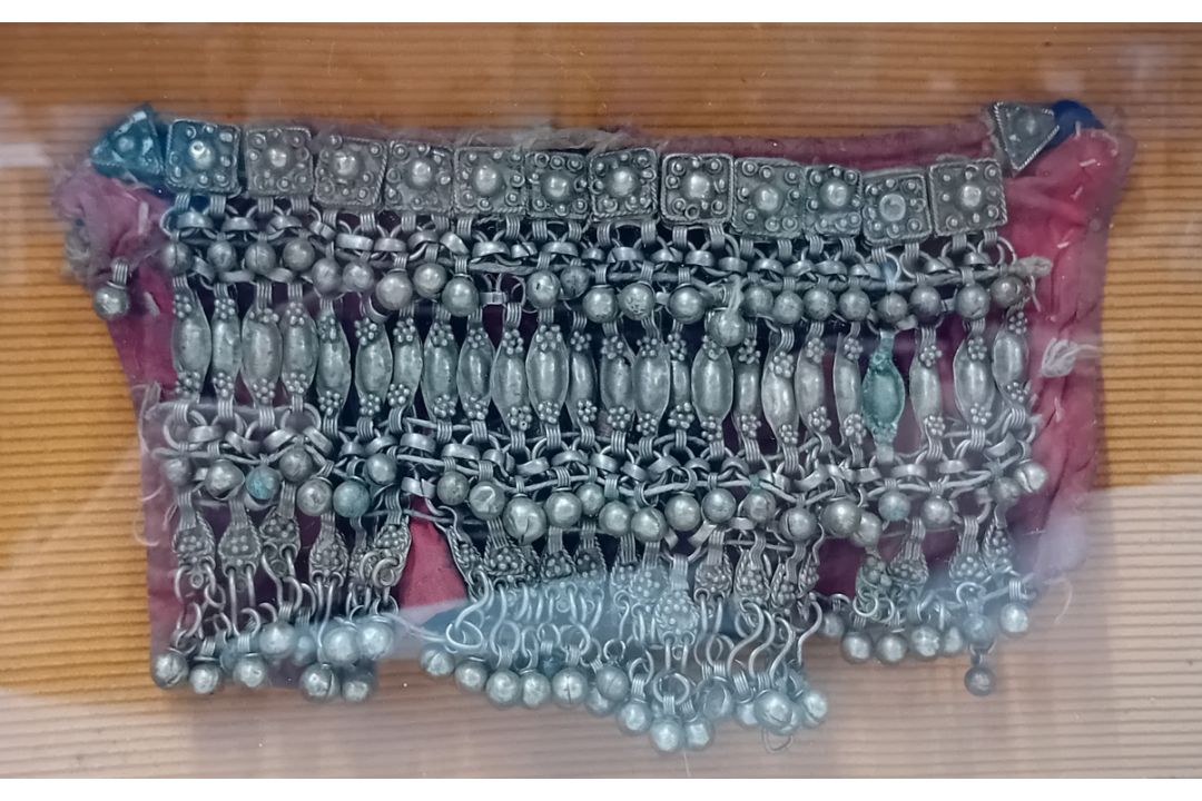 Three cased Ethiopian silver ceremonial wedding necklaces. (3) - Image 2 of 4