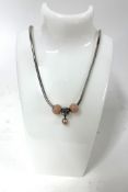 Pandora, a silver snake chain necklace, length 50cm, marked ALE S925