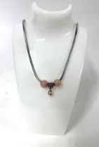 Pandora, a silver snake chain necklace, length 50cm, marked ALE S925