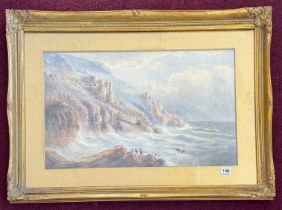Attributed to William Henry PIKE (1846-1908), watercolour 'Wreckers in Storm', unsigned, 37cm x