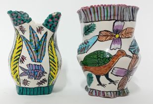 An Ardmore Studio Pottery pair of vases by Miriam and Nell, signed and dated to base 1994/1995,