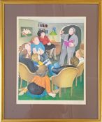 Beryl Cook (1926-2008) limited edition print 'Poetry Reading' BJF, published by Alexander Gallery