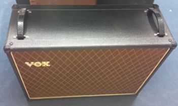 A Vox speaker cabinet, Celestion gold speakers, 50 watts, approx 53cm x 70cm.