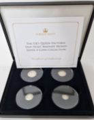 A Queen Victoria 'Old Head' set of four silver Maundy money coins, to include one penny, two