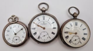 Three silver pocket watches, to include one by 'John Forrest, London, Chronometer Maker to the