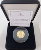 A Charles III gold Laurel coin, 2024, weight 8g, Jubilee Mint, in presentation case.