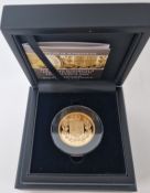 An Elizabeth II Golden Jubilee Five Pounds, 2002, weight 39.94g, Hatton's of London, in presentation