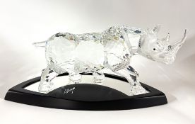 Swarovski Crystal Glass, The Rhinoceros, limited edition 2008, 03101/1000, with certificate and