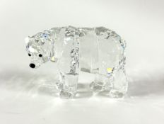 Swarovski Crystal Glass, Polar Bear, boxed.