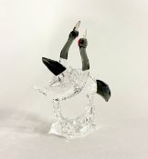 Swarovski Crystal Glass, Red Crowned Cranes - 2013, boxed