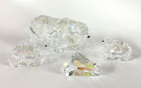 Swarovski Crystal Glass, Siku Polar Bear, annual edition 2011, boxed, together with Companion