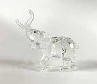 Swarovski Crystal Glass, Elephant Mother, boxed.