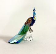 Swarovski Crystal Glass, Peacock - SCS Loyalty 2013, boxed.