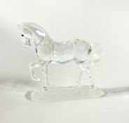 Swarovski Crystal Glass, Stallion Arabian, boxed.