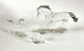 Swarovski Crystal Glass, Horse Esperanza, annual edition 2014, boxed, together with Companion