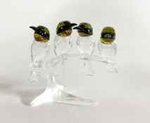Swarovski Crystal Glass, Swallows, boxed.