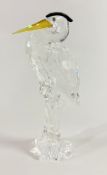 Swarovski Crystal Glass, Silver Heron, boxed.