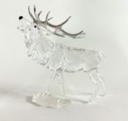 Swarovski Crystal Glass, Stag, boxed.