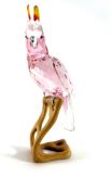 Swarovski Crystal Glass, Paradise Birds - Cockatoo - Red, boxed (missing one claw, loose in box).