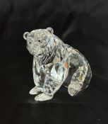 Swarovski Crystal Glass, Grizzly Bear, boxed.