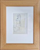 Robert Lenkiewicz (1941-2002), pen sketch 'Emily Shannon', signed lower right and inscribed verso,