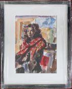 Robert Lenkiewicz (1941-2002), watercolour and pen 'Study of Eliza ( 4 August 78)', with certificate
