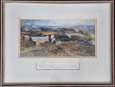 Philip S. Bulson C.B.E RSA (1925-2021), watercolour of North Devon moors, framed and glazed, subject