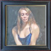 Robert Lenkiewicz (1941-2002), oil on canvas 'Study of Elaine Armstrong', signed and inscribed to