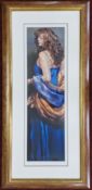 Robert Lenkiewicz (1941-2002), limited edition print 'Karen in Blue' , signed in pencil, framed