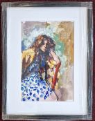 Robert Lenkiewicz (1941-2002), watercolour 'Thought of doing portrait of you (25 August 78)', with