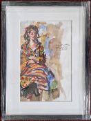 Robert Lenkiewicz (1941-2002), watercolour 'Study of the creature in my shop (July 24th 1978)', with