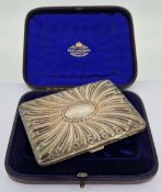 A Victorian silver embossed pocket card holder / notebook, hallmarked London 1898 (rubbed), with