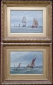 Arthur Wilde Parsons (1854-1931), a pair of marine gouache paintings, signed lower right and dated