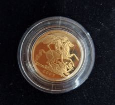 An Elizabeth II full proof sovereign, 2007, Royal Mint, with certificate of authentication no.6135.