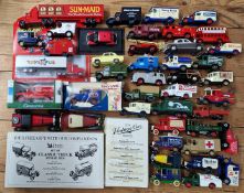 A collection of die-cast model cars and vehicles, to include Days Gone, Lledo, Vanguards, together