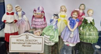 A collection of Royal Doulton figurines, to include ‘Choir Boy’ HN2141, ‘Belle’ HN2340, ‘Ivy’