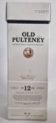 Old Pulteney, single malt scotch whisky, aged 12 years, the Maritime Malt, boxed.