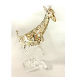 Swarovski Crystal Glass, 'Giraffe Running', boxed.