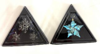 Swarovski Crystal Glass, annual edition 2021 30th Anniversary ornament and 2004 Christmas