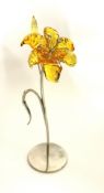 Swarovski Crystal Glass, Paradise Flowers - Dillia - Topaz, boxed.